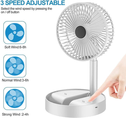 "Powerful Rechargeable Table Fan"