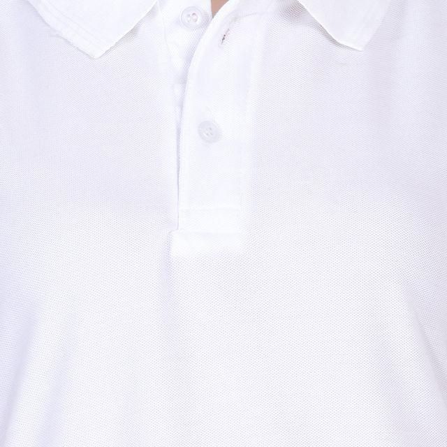 "Ketex White Cotton Blend Polo Neck Tshirt"
