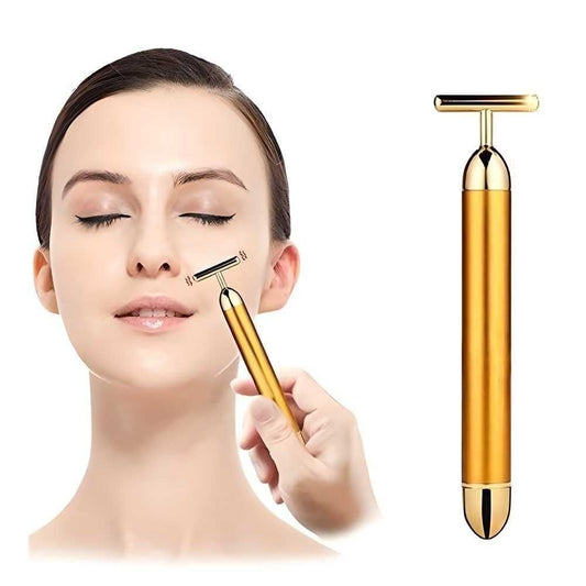 "24K Gold Energy Beauty Bar Electric Facial Massage Roller"
