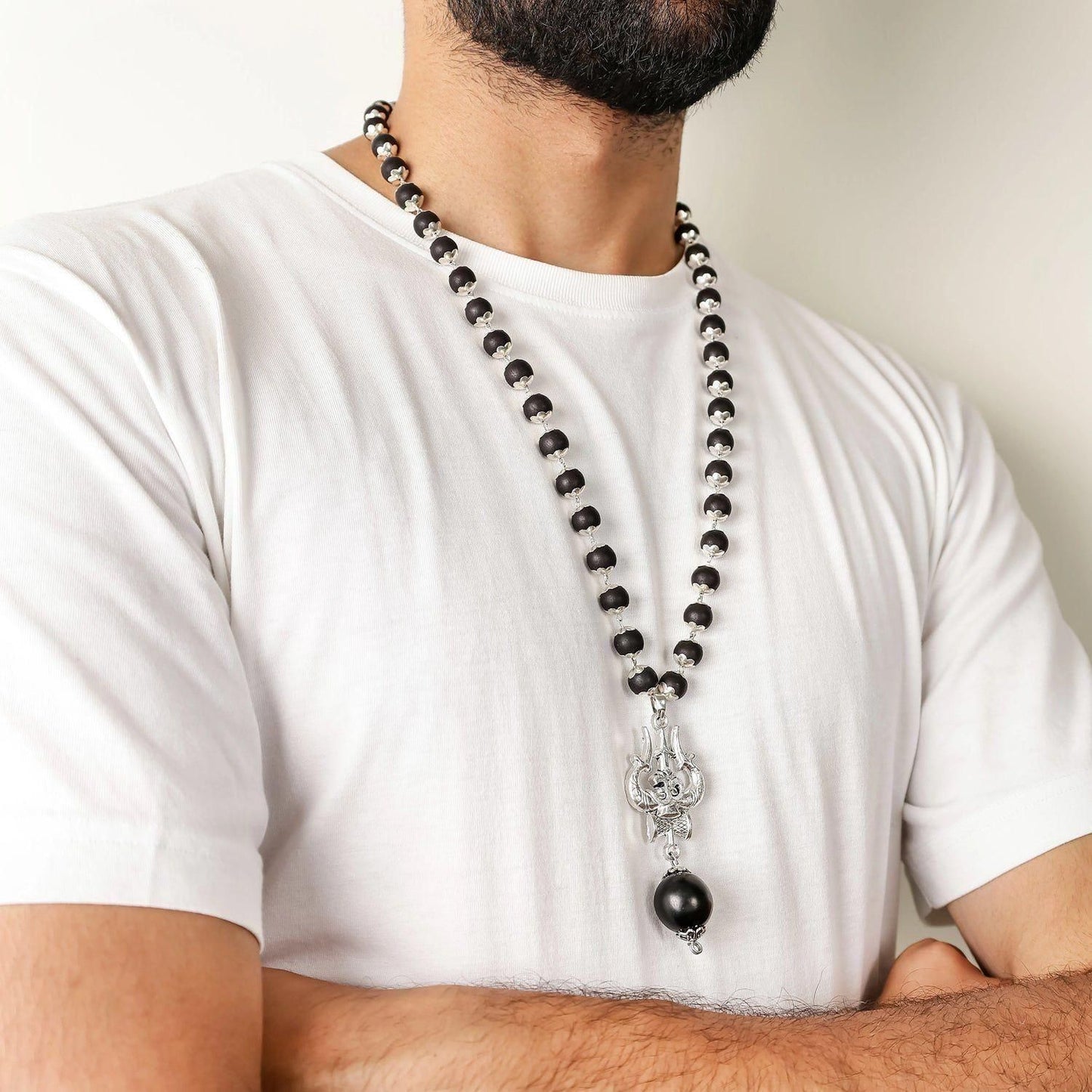 Om Shiva Trishool Karungali Mala (Pack of 2)