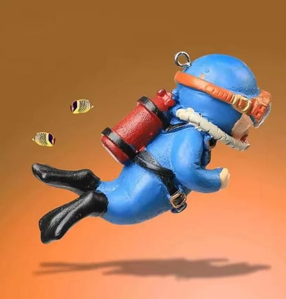 "Cute Diving Fish Tank Decorative Ornaments  (Assorted Pack of 2)"