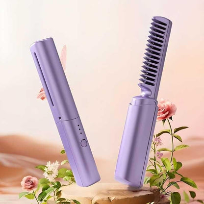 "Meneflix Portable Mini Hair Straightener Cordless Rechargeable Mini Adjustable Hair Straightener Hot Combo"