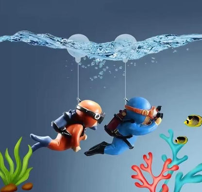 "Cute Diving Fish Tank Decorative Ornaments  (Assorted Pack of 2)"