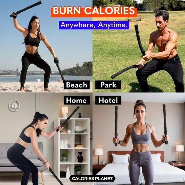 2pcs Black Portable Wireless Battle Rope