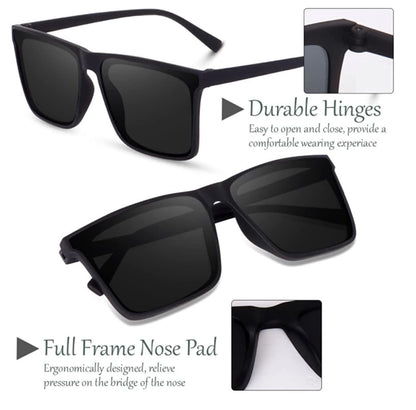 "Polarized Retro Square Sunglasses"