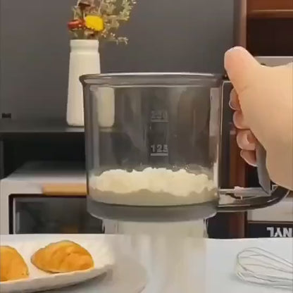 Semi Automatic Flour Sieve Hand Helder Sifter Cup Filter