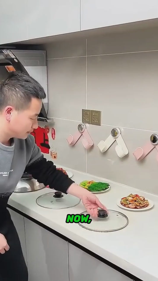 Pot Lid Holder With Suction Cup
